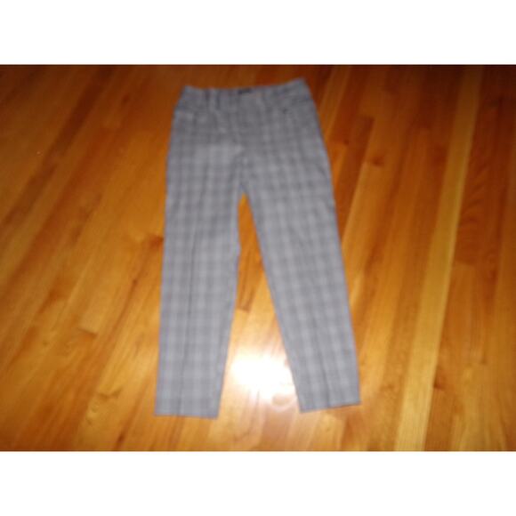 Soho Apparel glen plaid pull on dress pants L zipper‎ accent - Picture 1 of 4